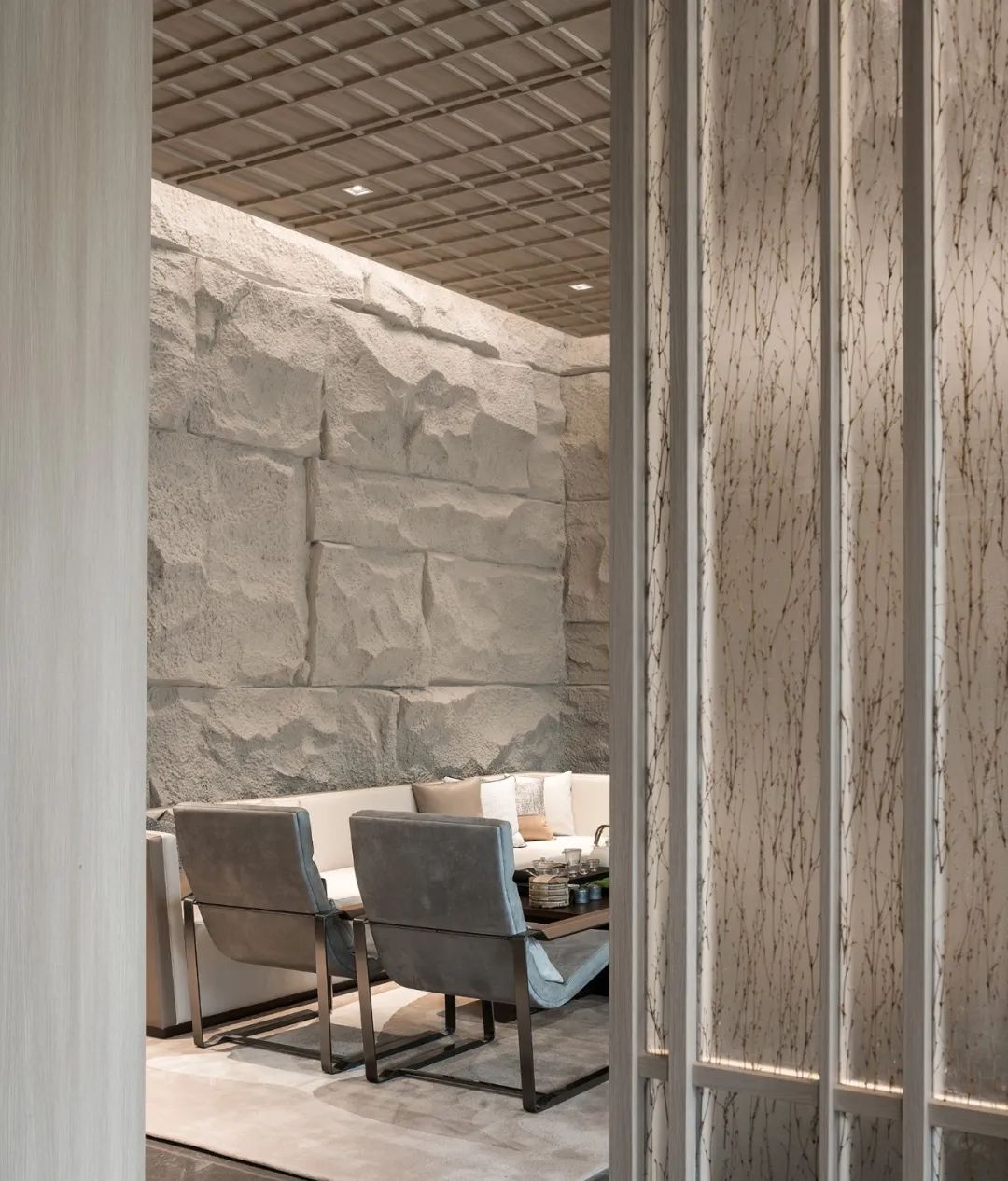 重庆融创文旅城曲水风和销售中心——山城江城，看山听雨-54