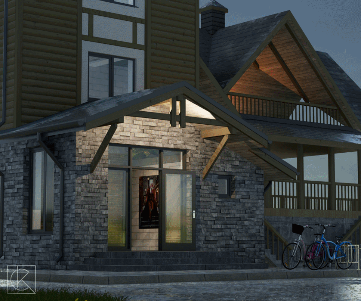 Сімейний еко-готель в Буковелі. Екстерьер.-4