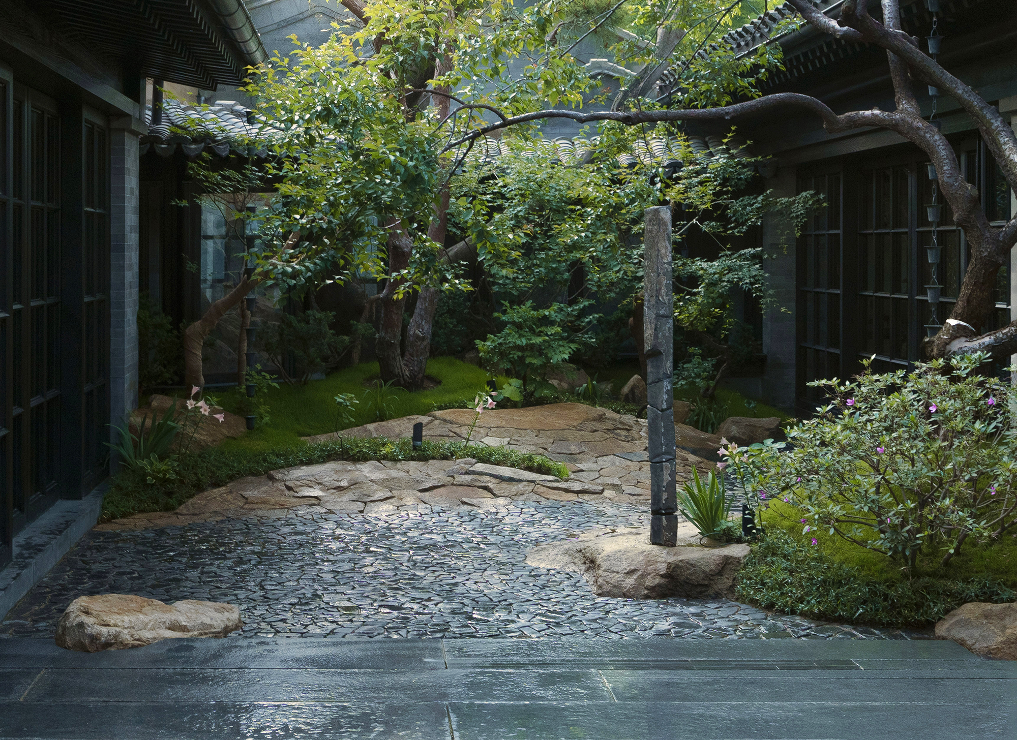 悉昙酒店部分庭院及公区设计丨丈山造园设计事务所-11