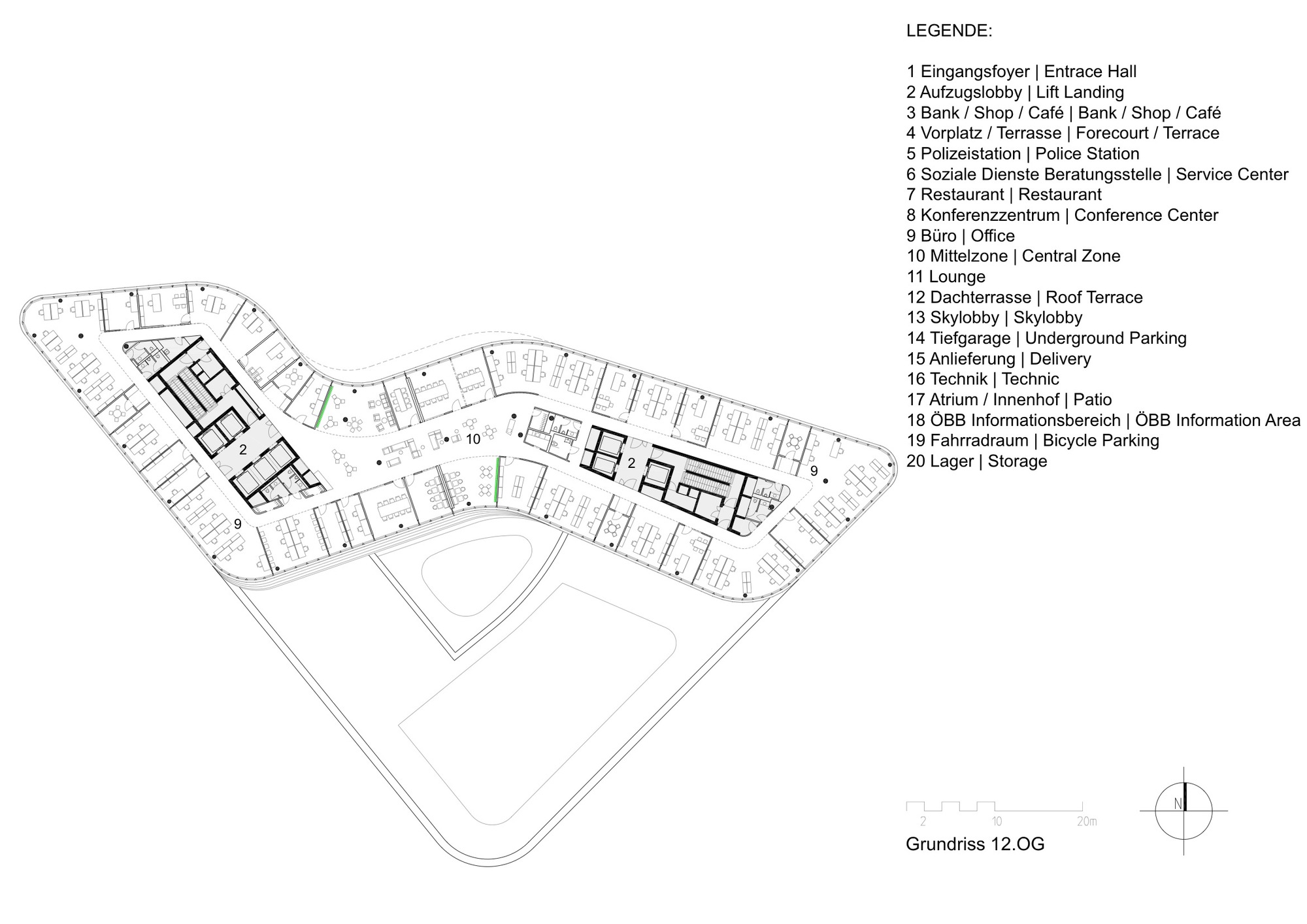 维也纳ÖBB 总部，现代高效绿色办公建筑-58