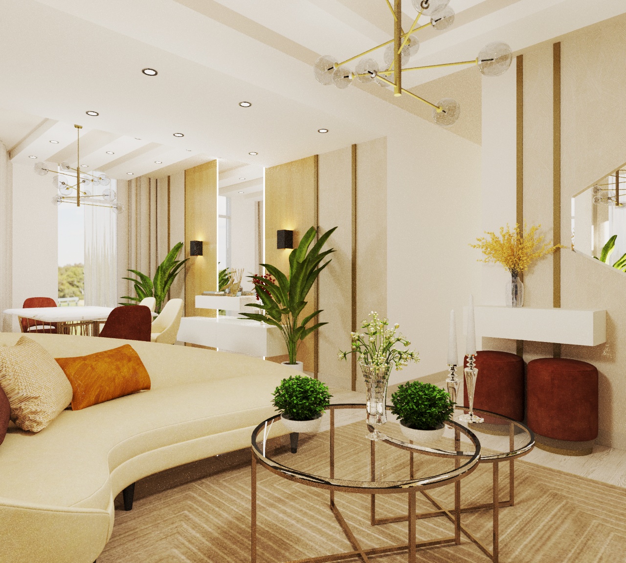 LIVING ROOM DESIGN - DISEÑO DE SALA COMEDOR-1