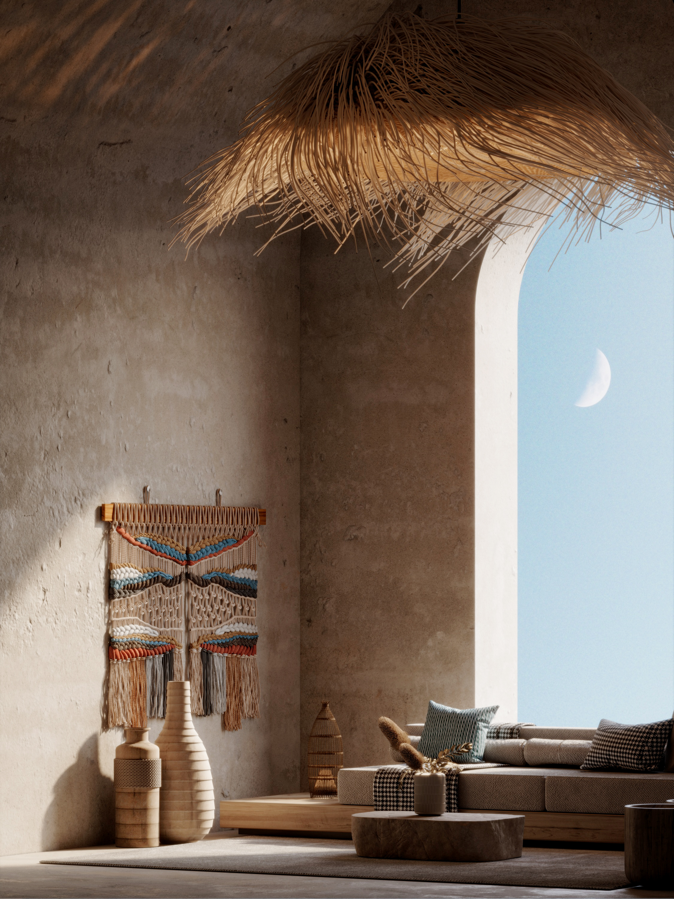 客厅与侘寂风内饰丨沙特阿拉伯-10