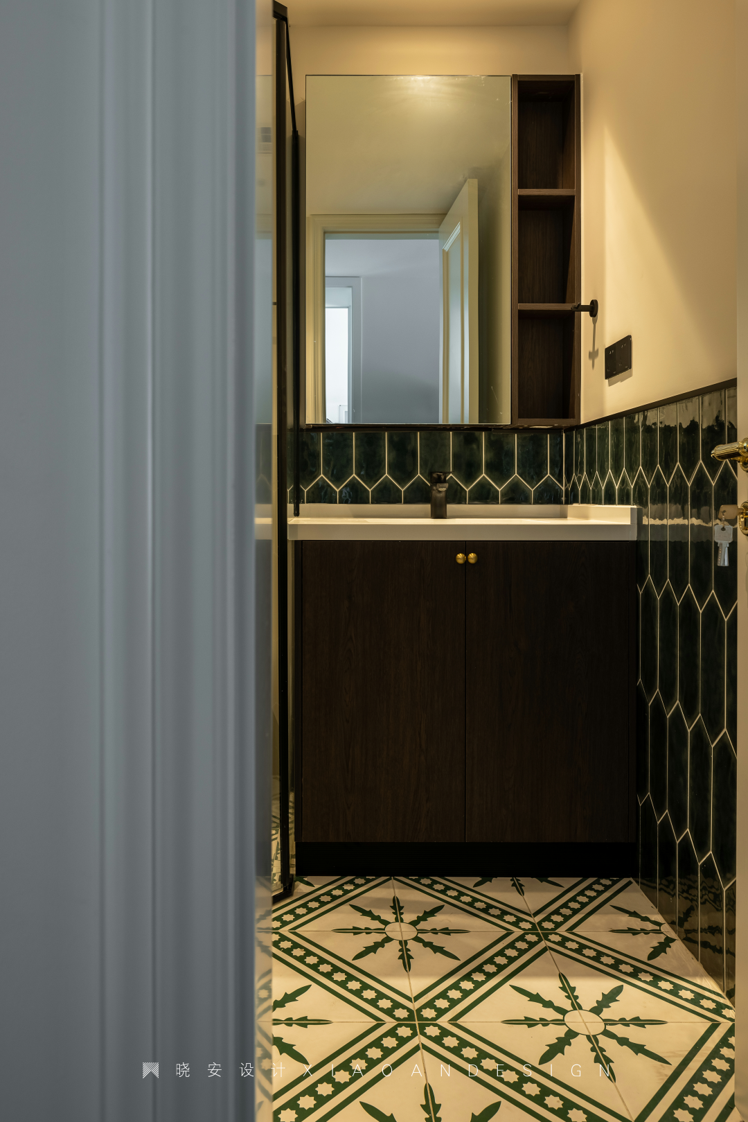 复古蓝红拼接法式美居丨晓安设计-81