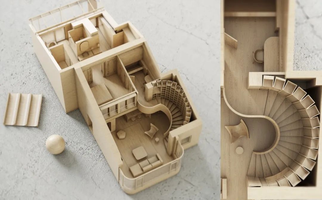 175㎡法式风情顶层复式,旋转楼梯融入“职住一体”生活-29