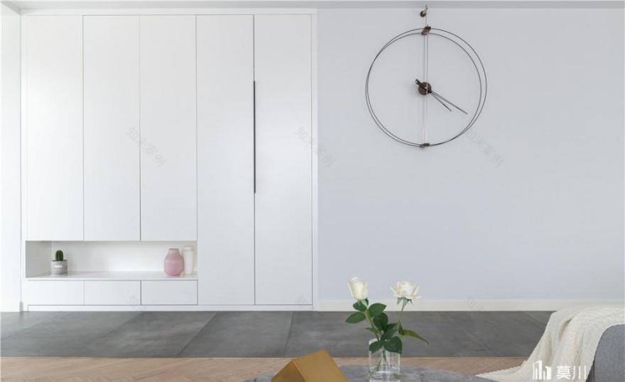 莫川设计丨平层北欧风 | 简约黑白灰,致敬悠闲生活-9
