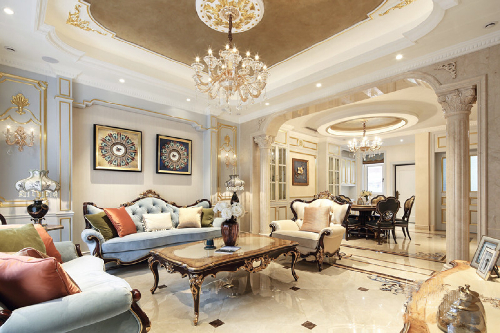 法式轻奢 · 405 平常州别墅装修案例丨中国常州-1