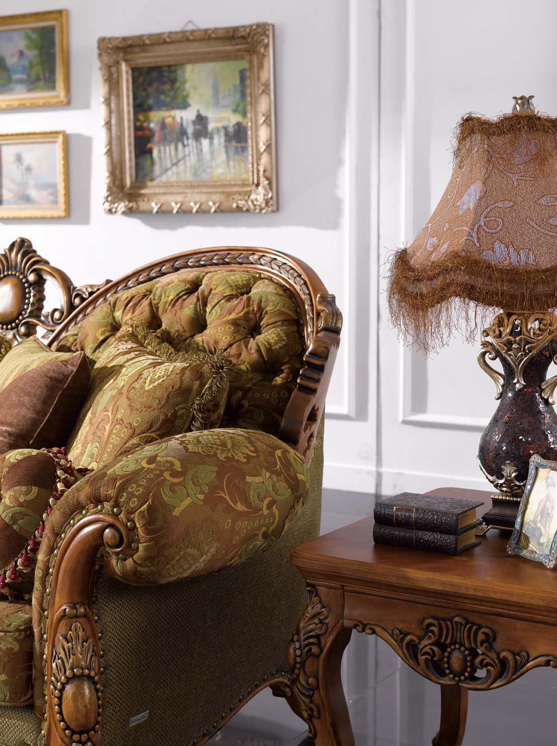 高清古典美式风格 卧室客厅餐厅书房家具场景图片素材-4-35