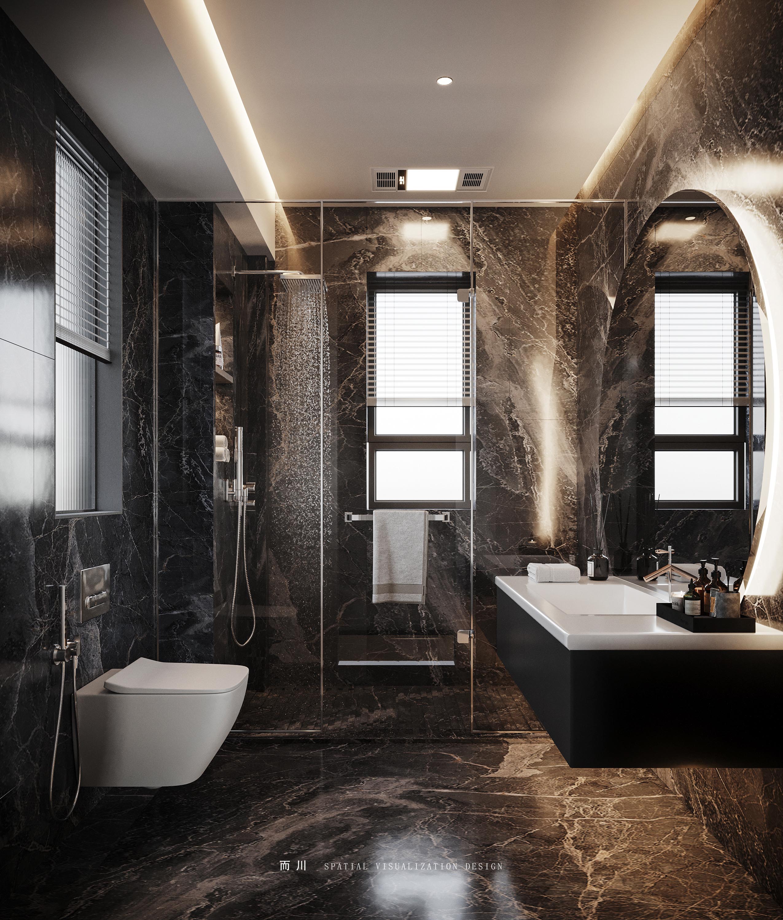 现代意式榻榻米卧室设计丨而川空间可视化工作室-26