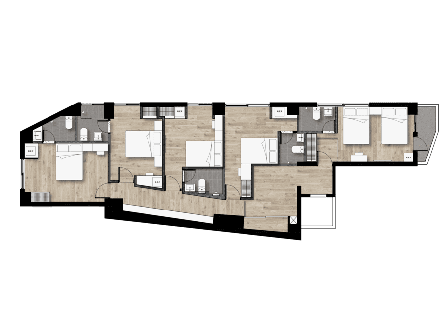 40坪老屋翻新:工业风日租套房设计-24
