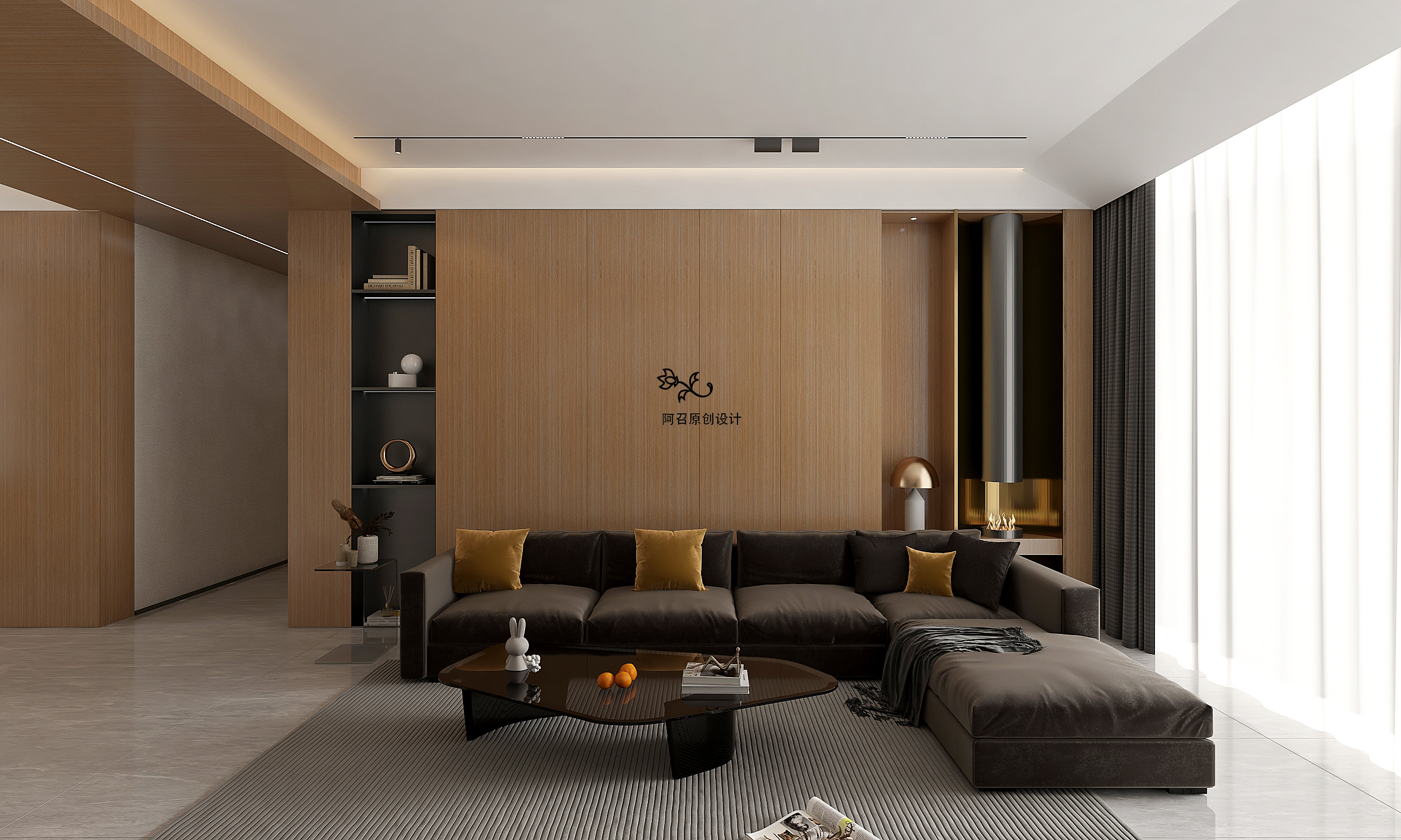 国仕山三期室内设计丨阿召原创设计-8