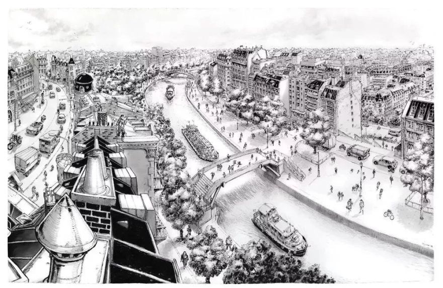 法国艺术家托马斯·达提格斯手绘中国全景建筑,细节震撼!-134