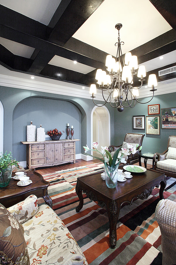 法式简约家装别墅样板房-2-33