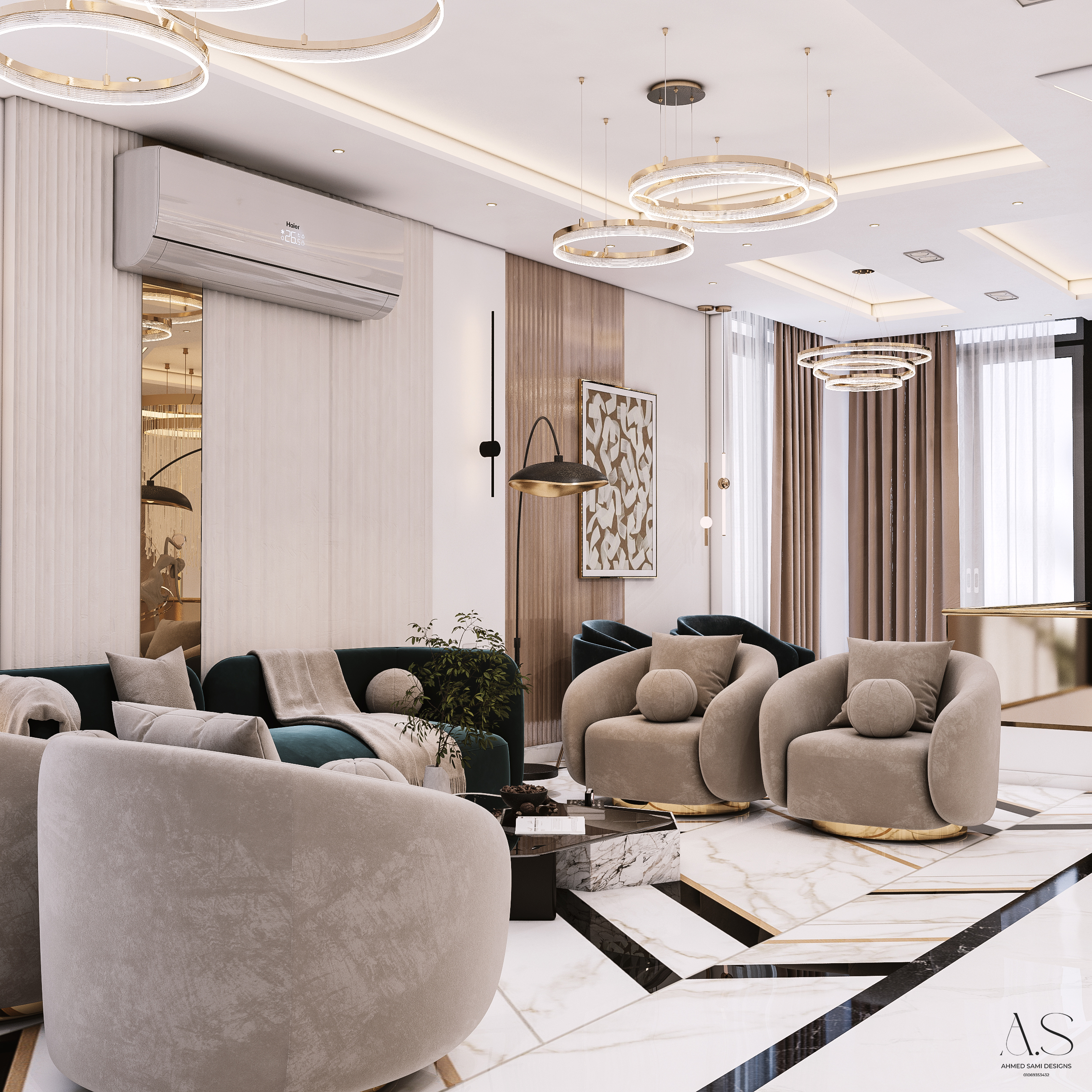 First-Floor Reception Design - Villa hall --9