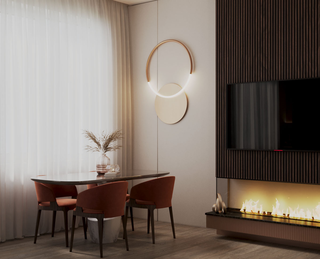 Дизайн кухні-вітальні з настроем-1