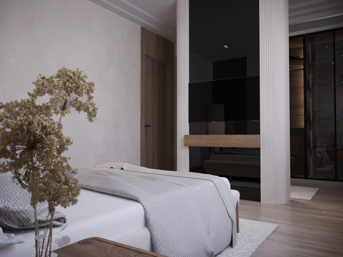 Sleek Guest room ( Credits for Elevation Studio )-8