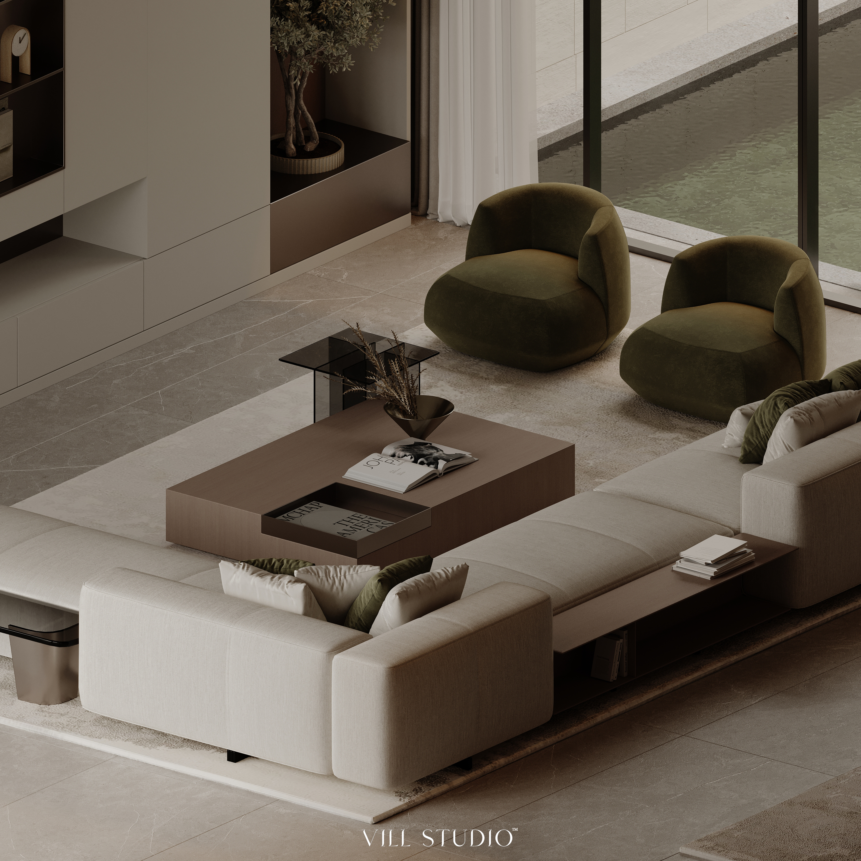 MODERN LIVING - DINING INTERIOR DESIGN | KSA-11