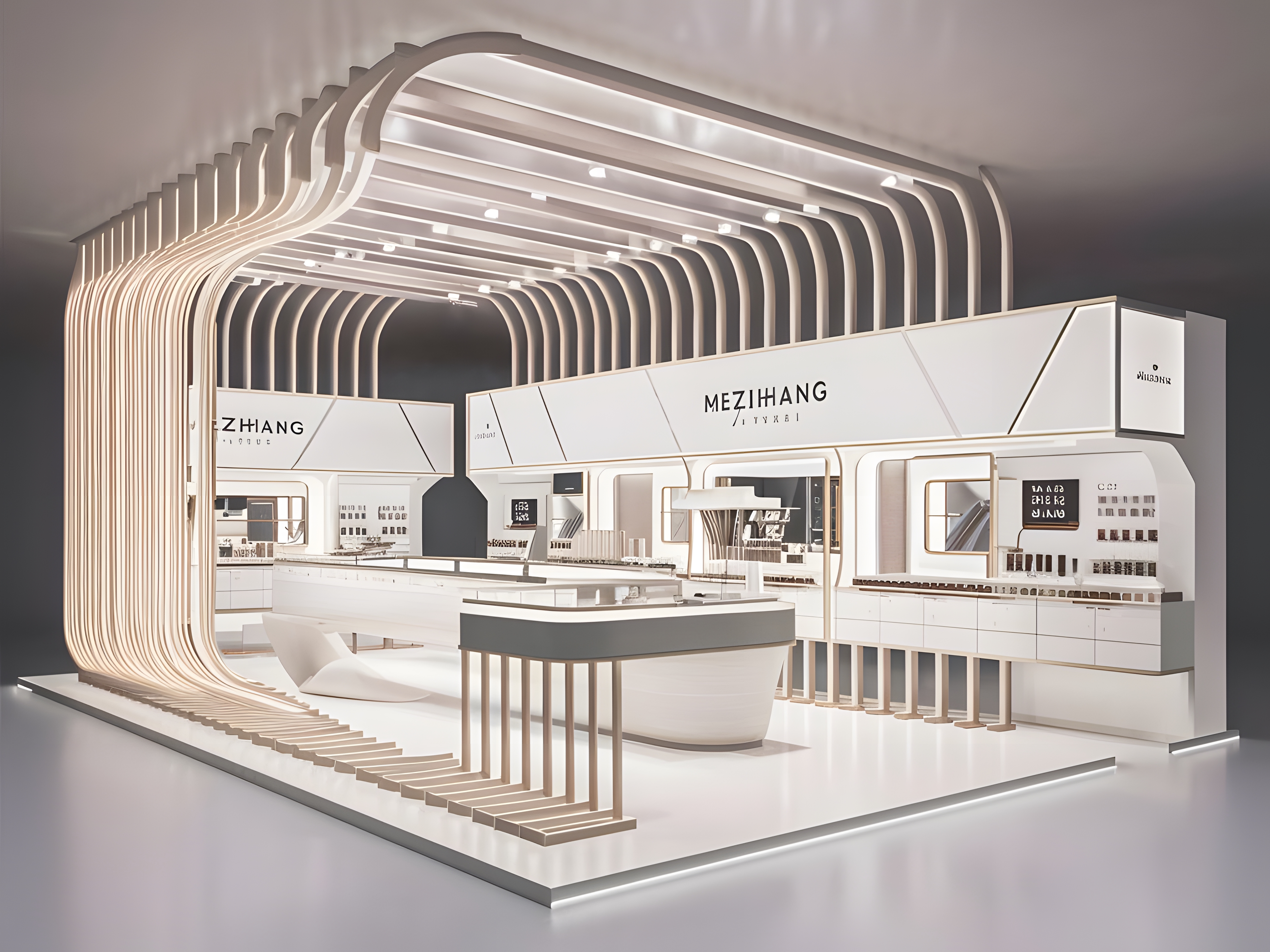 Beauty cosmetics display store booth-8