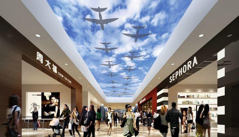 湖南湘潭天虹购物中心航空旅游主题设计-14
