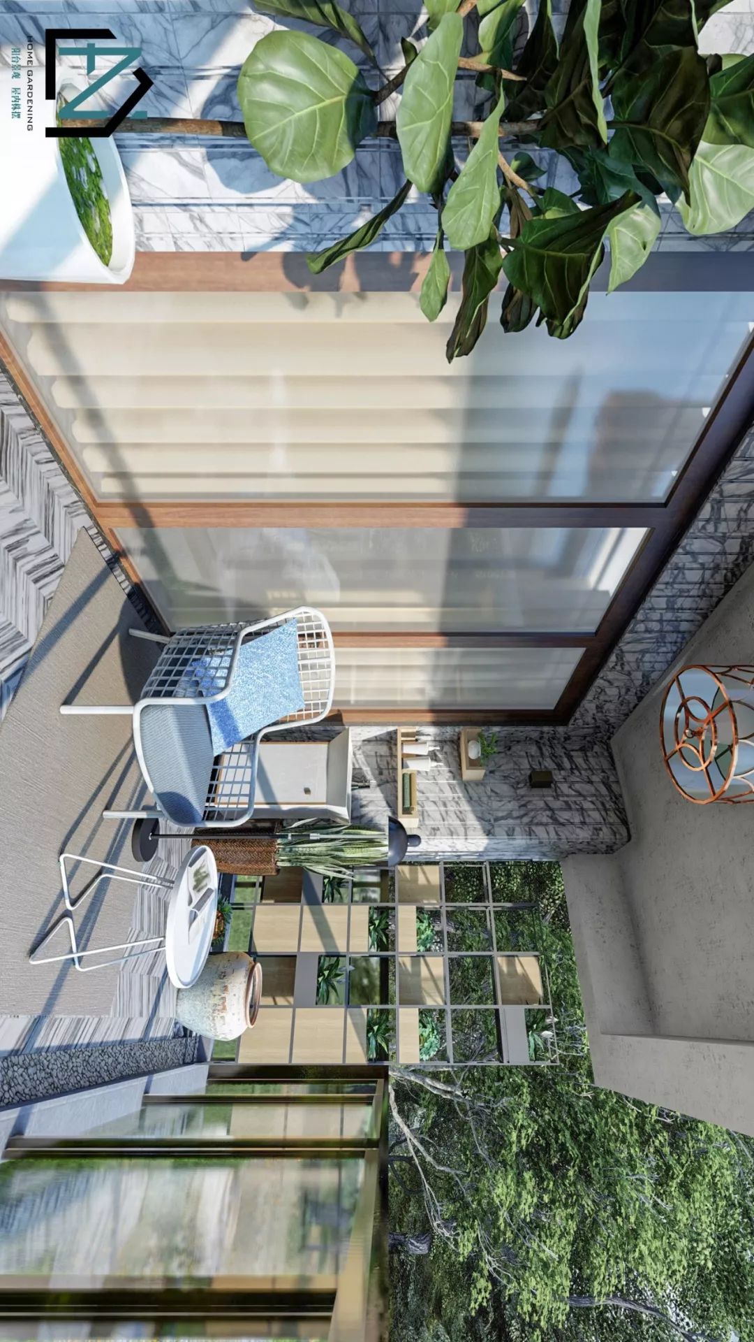 至岸花地湾分店阳台景观设计-17