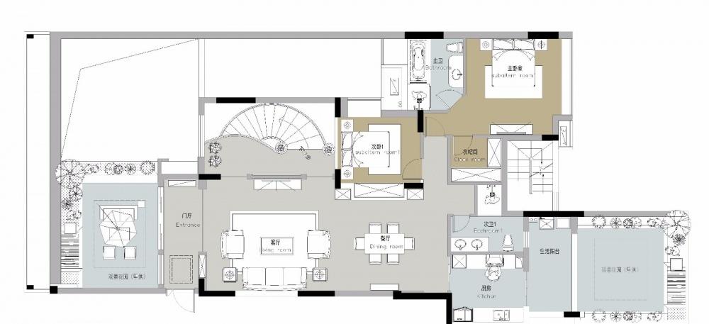 欧式浪漫情调的极致演绎——某顶豪客厅设计-2