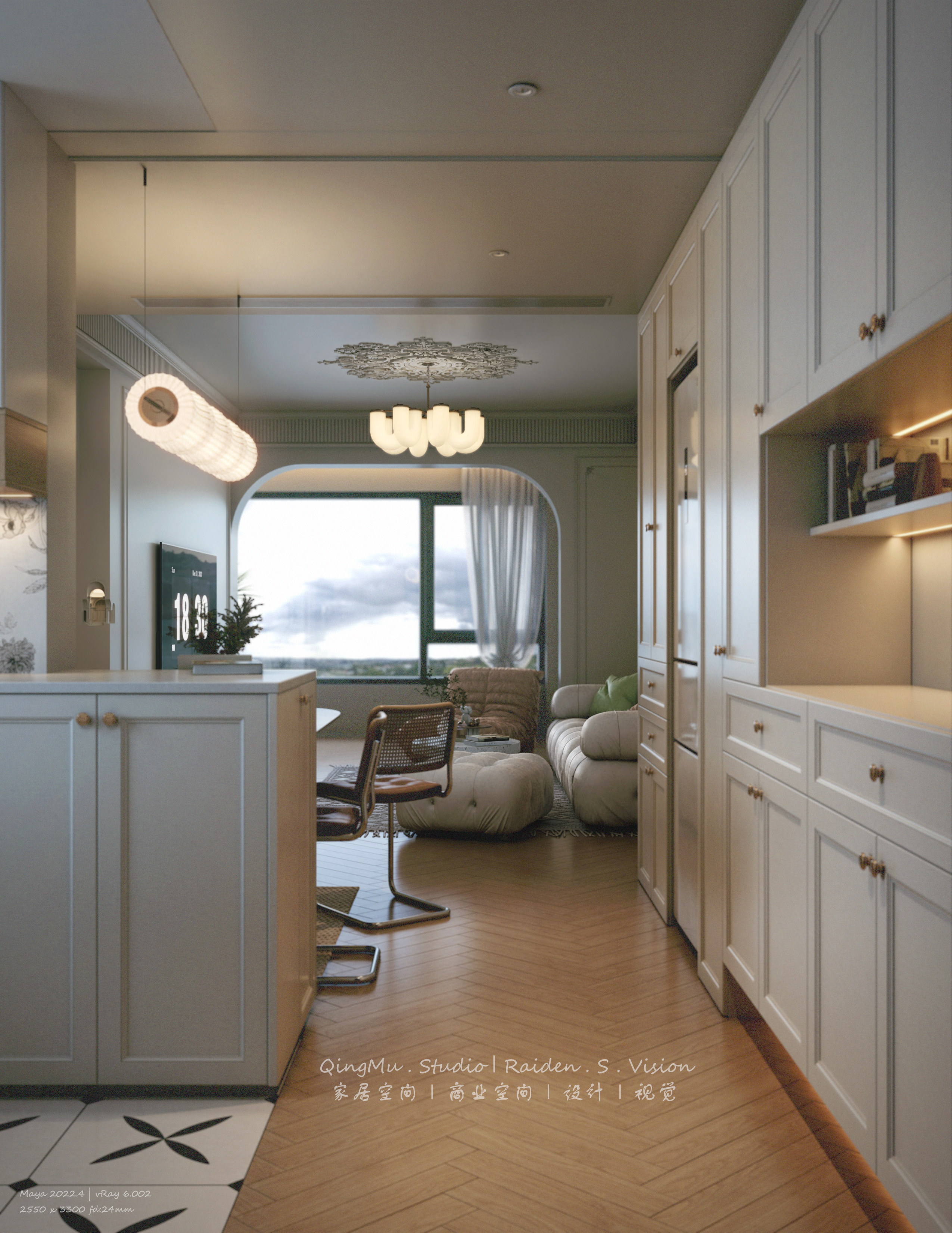 法式奶油风家居设计案例丨中国阜阳丨青木空间研究所-17