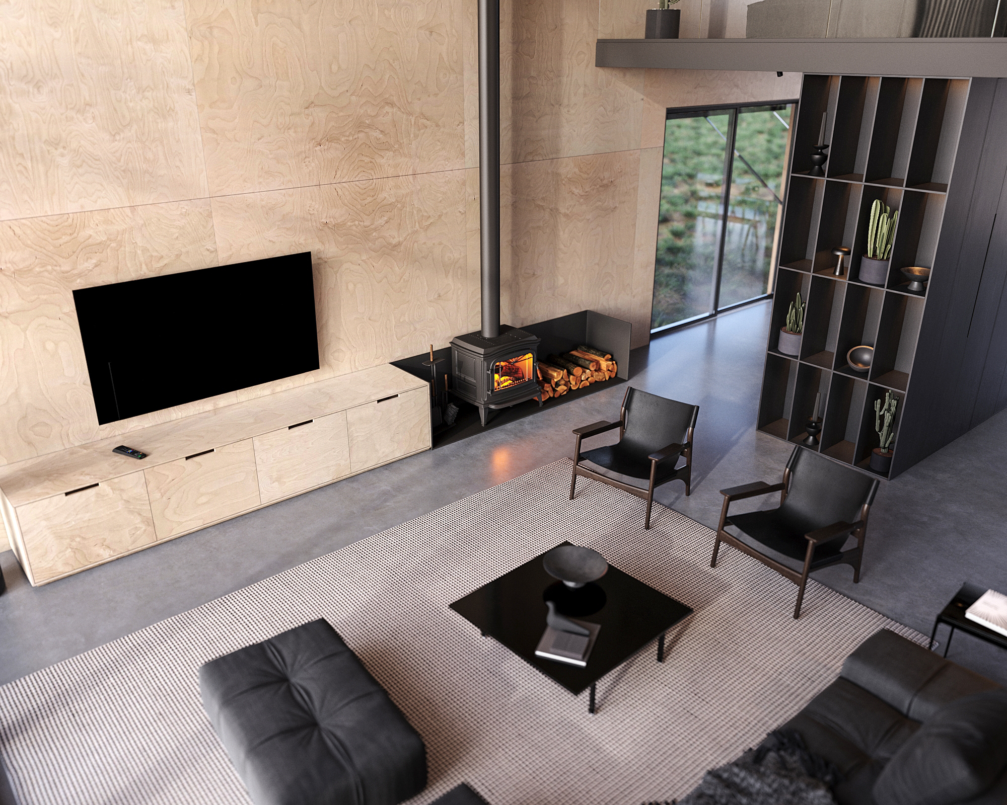 Barn House Interior — Concept Design & Visualization-8