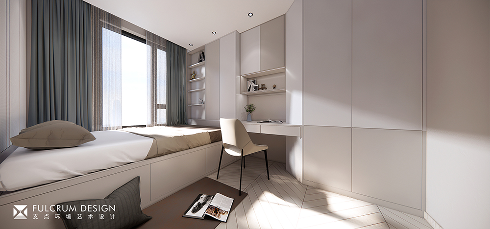 现代法式风平层设计 · 澎湃城奥山府丨支点设计-15