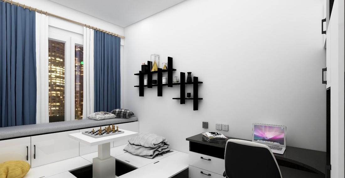 魏彦熙简约风设计案例 灰色墙面展现高级感-9