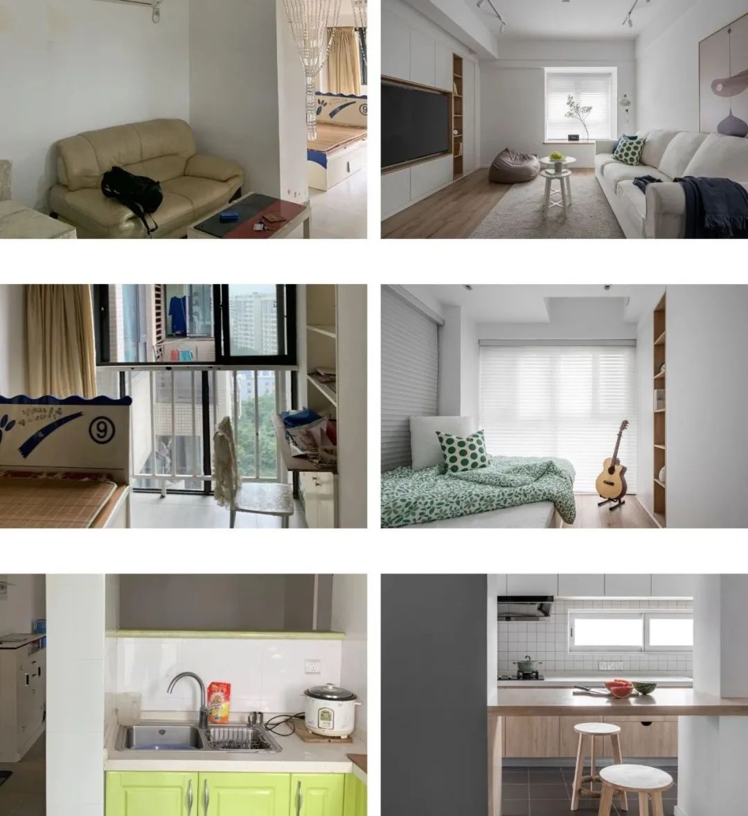 60㎡小公寓 LDK 一体化，主卧变客厅，功能齐全且明亮舒适-67