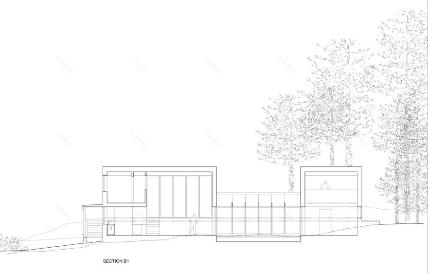 斯德哥尔摩乡村有机景观中的清晰几何建筑-49