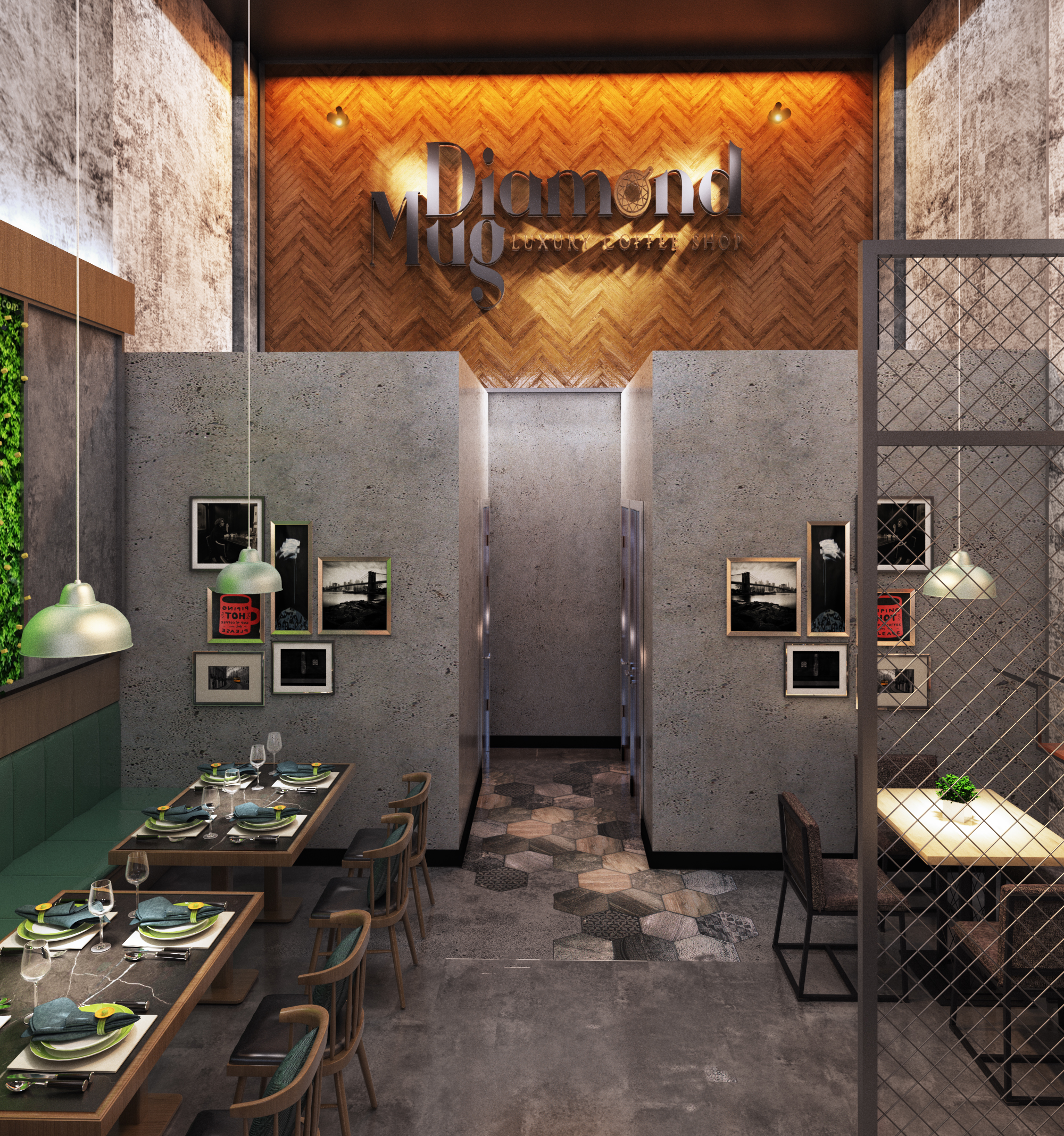 Diamond mug Coffee Shop Design-2