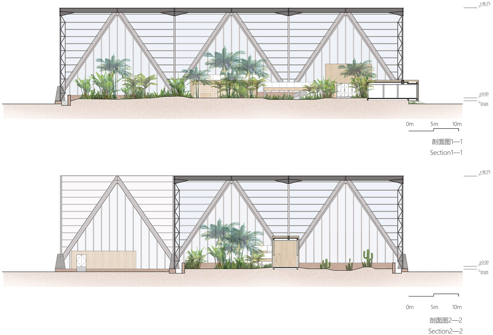 衡水植物园温室展览馆丨中国河北丨空格建筑-118