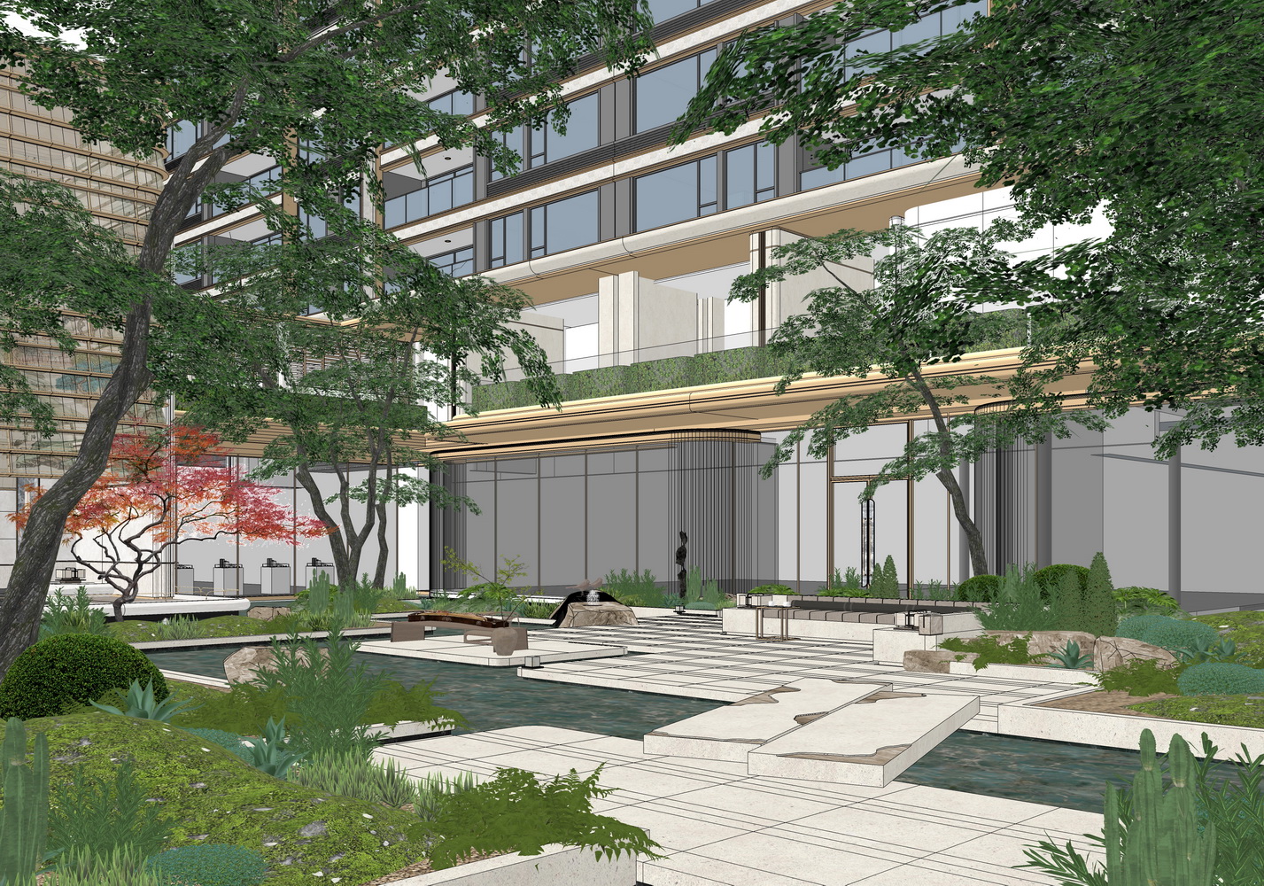 佳乐润玺示范区下沉空间SU模型-1