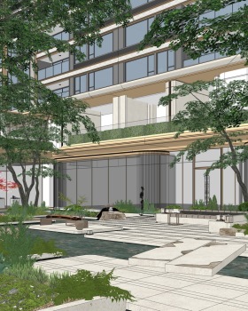 佳乐润玺示范区下沉空间SU模型