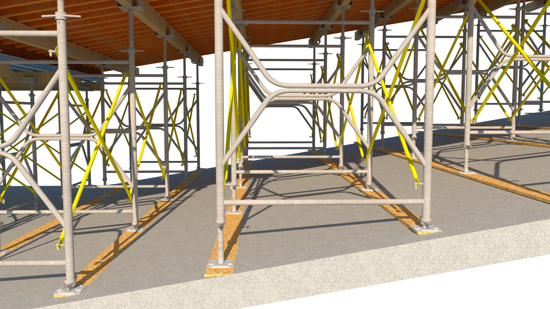 Falsework Acrow V-shore Frame and LVL Main & secondary-28