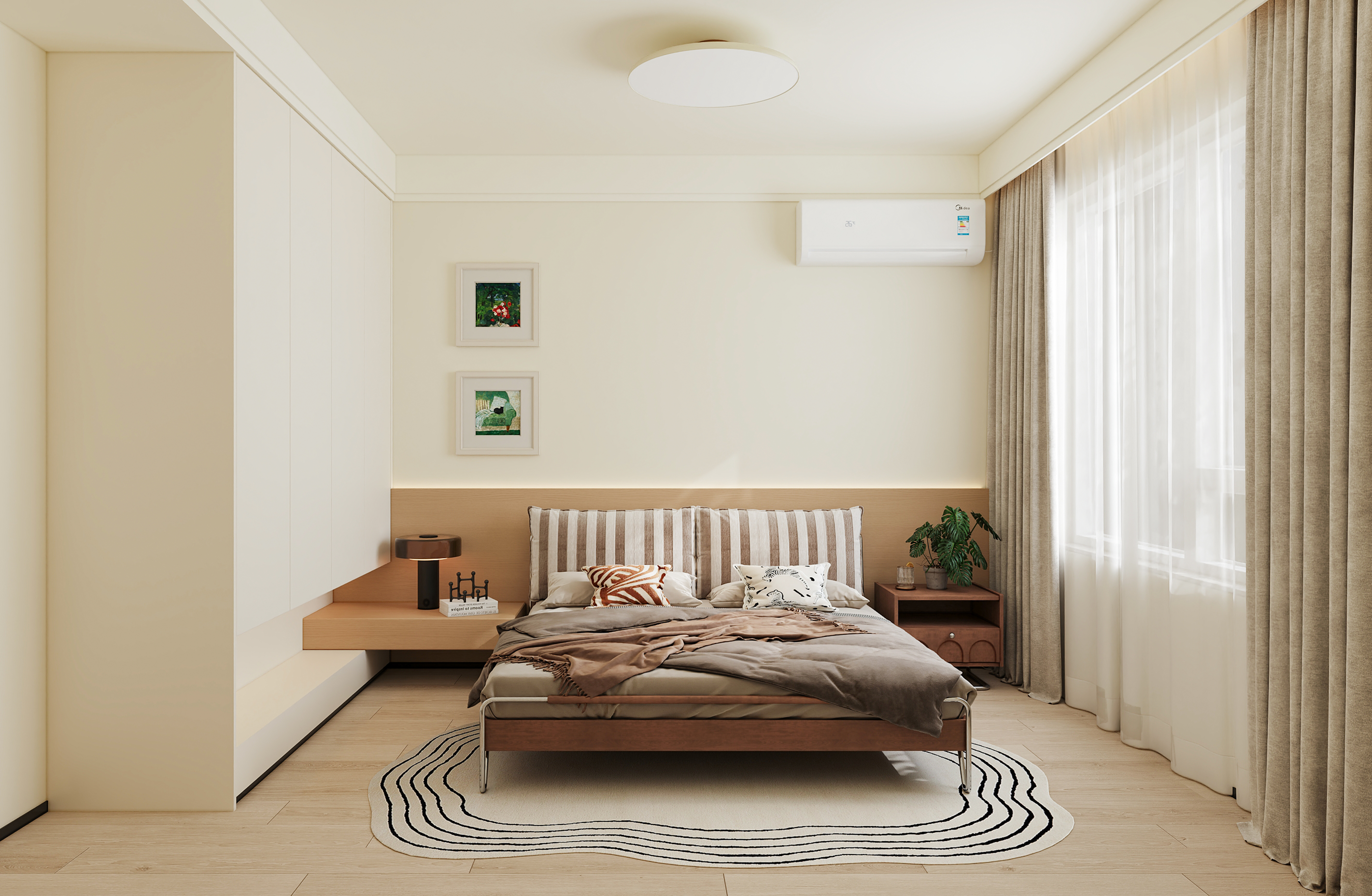 沈阳  润悦湾124㎡  原木风效果表现-11