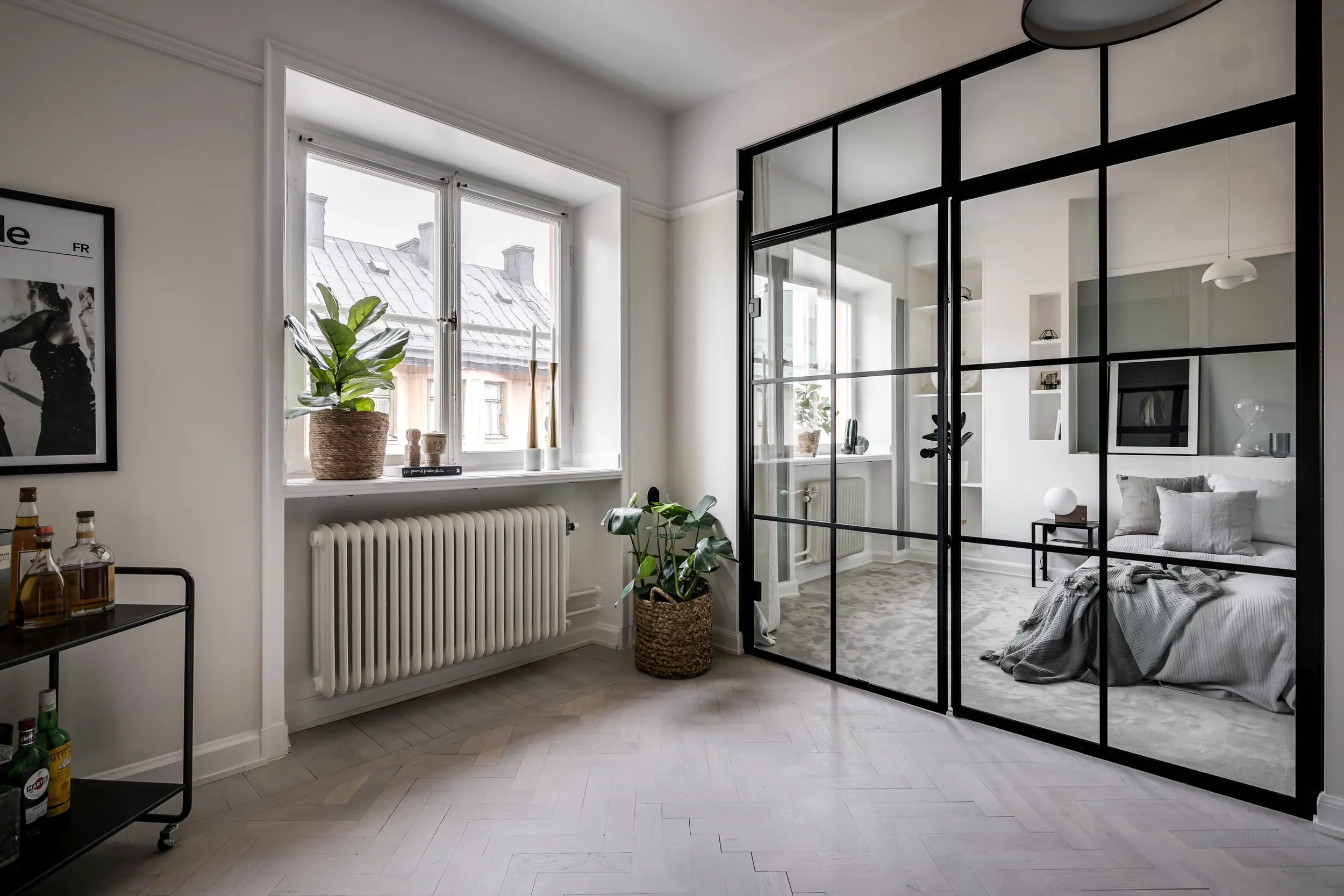 瑞典 71m2 公寓 | 绿色与玻璃的完美融合-8