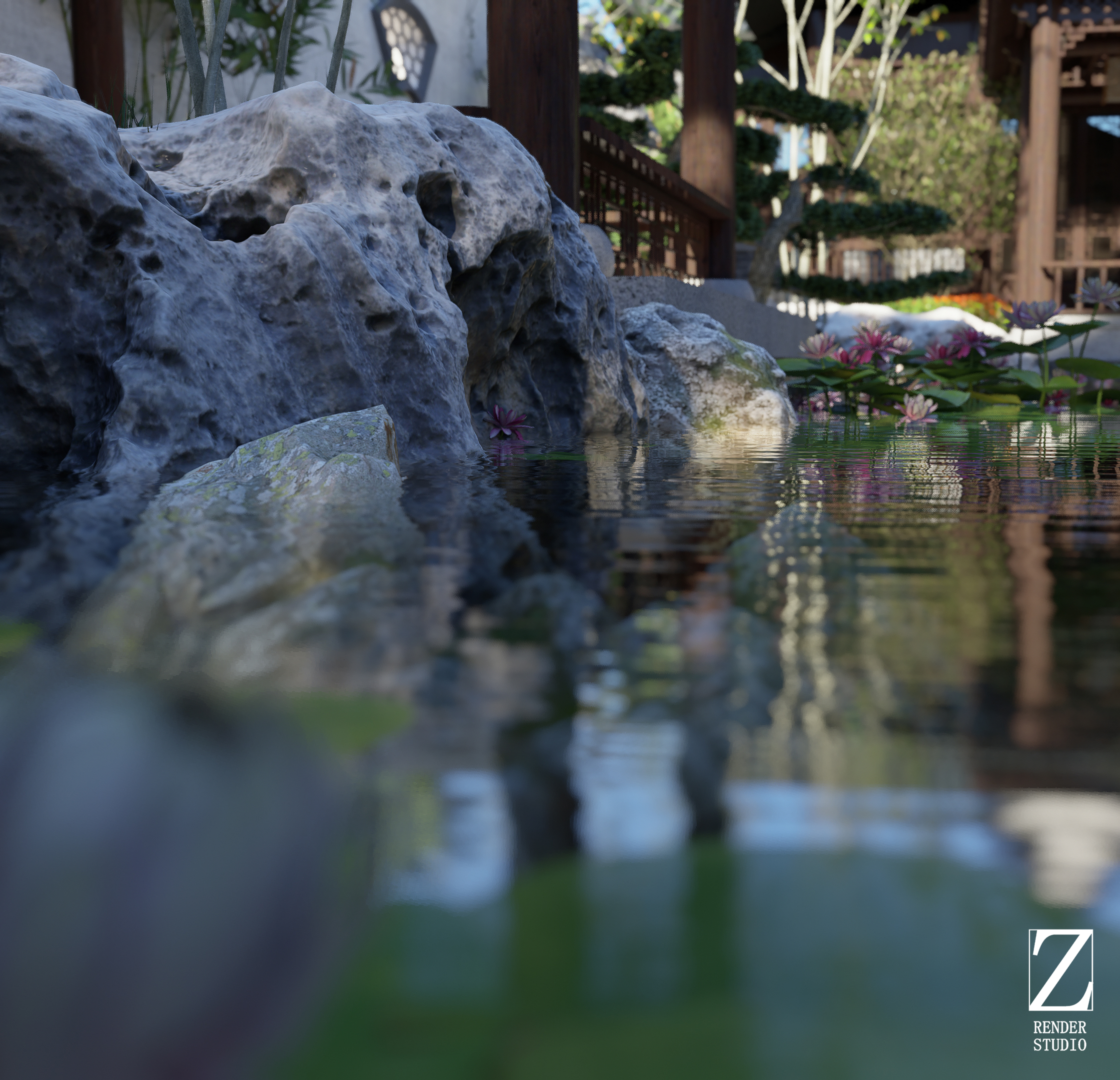 d5渲染园林动画练习-5