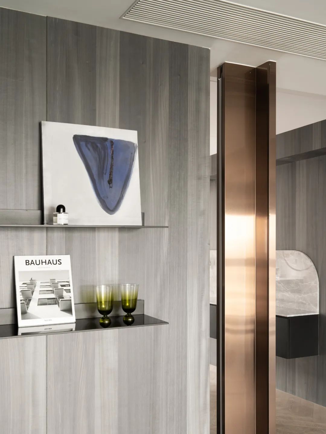 石材、木质与金属，克制平衡的极简空间 | DNA邸内设计-11