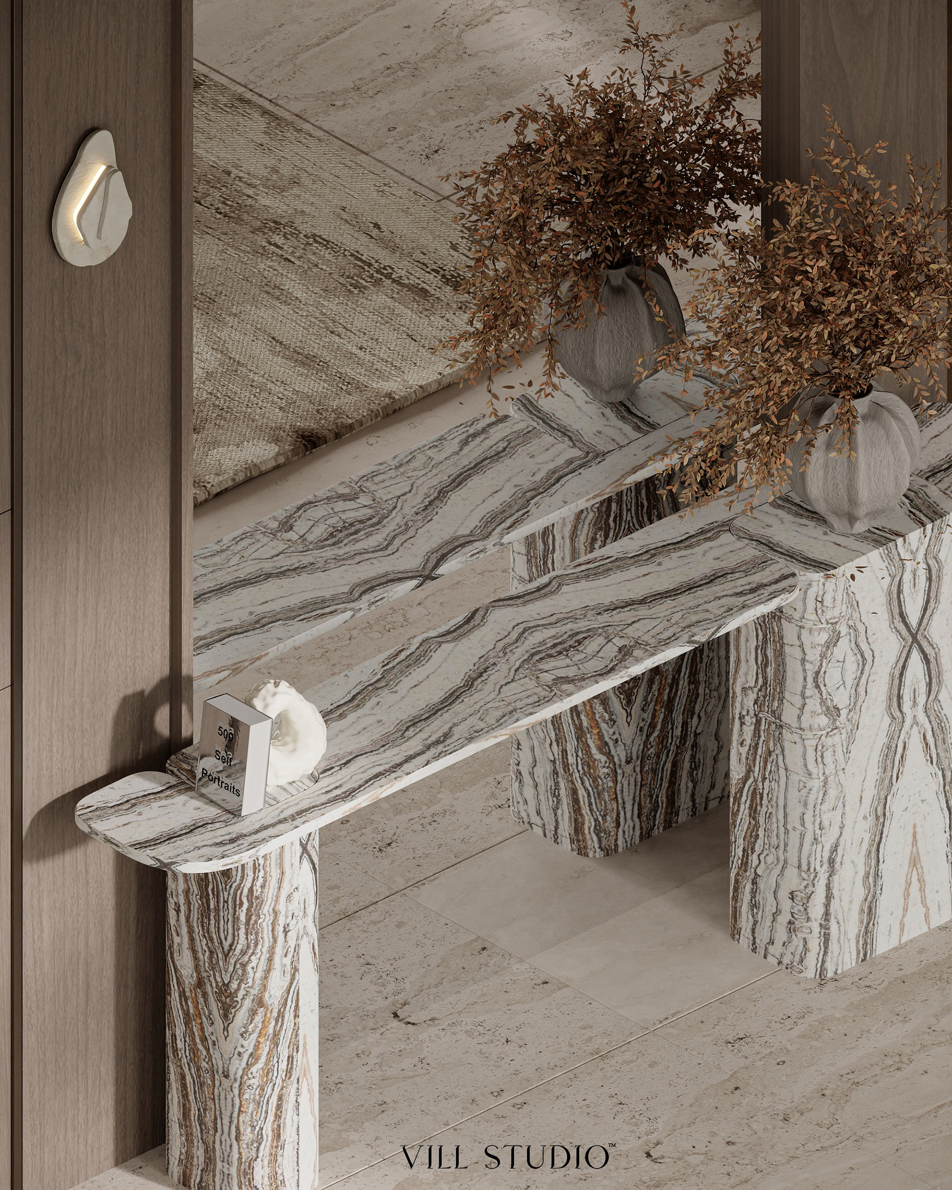 LUXURY VILLA LIVING & DINING INTERIOR DESIGN | KSA-23