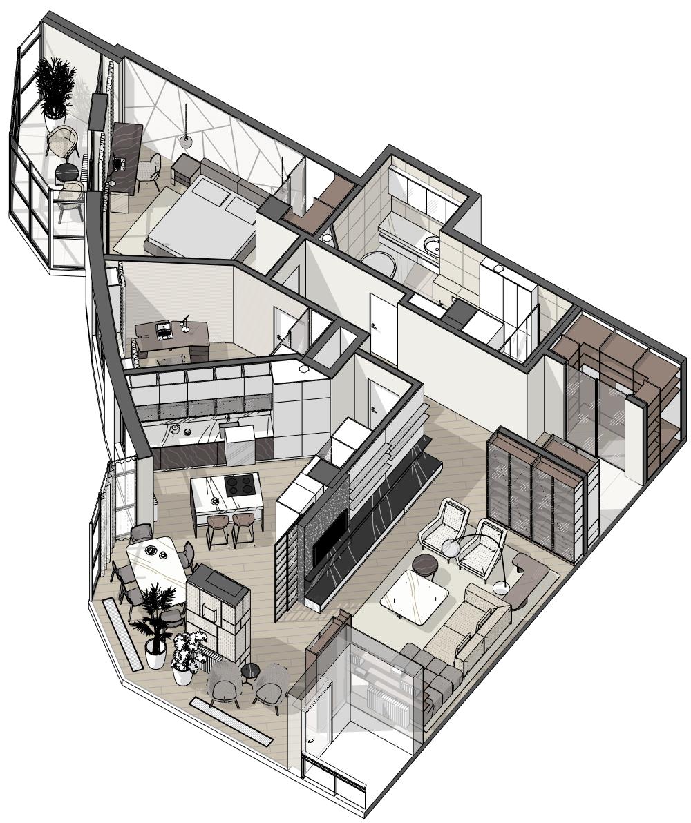 Єскізний проект квартири в ЖК "Авантаж" м. Харків-0