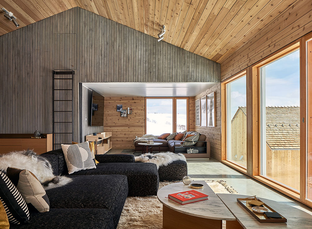 美国犹他州雪山全景山间小屋-1