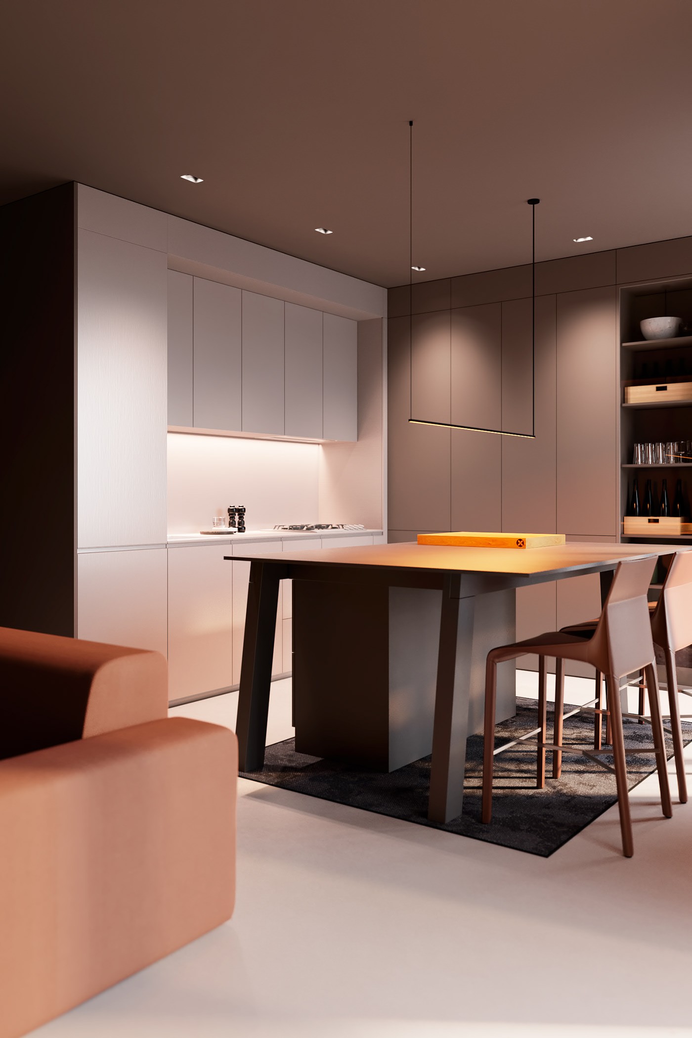 74㎡橘色系公寓设计 明媚的小尾巴，清爽好活力-8