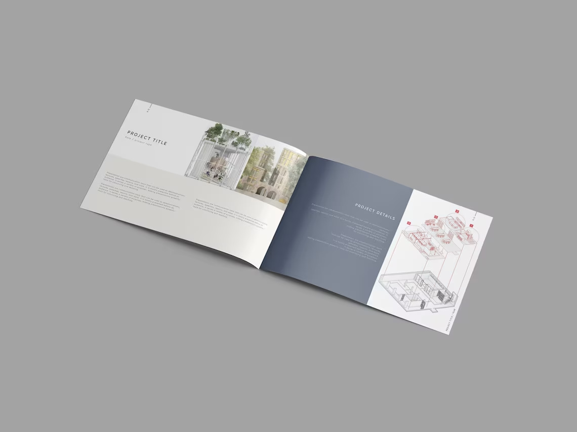 Minimalist Architecture Portfolio Template - A4-7