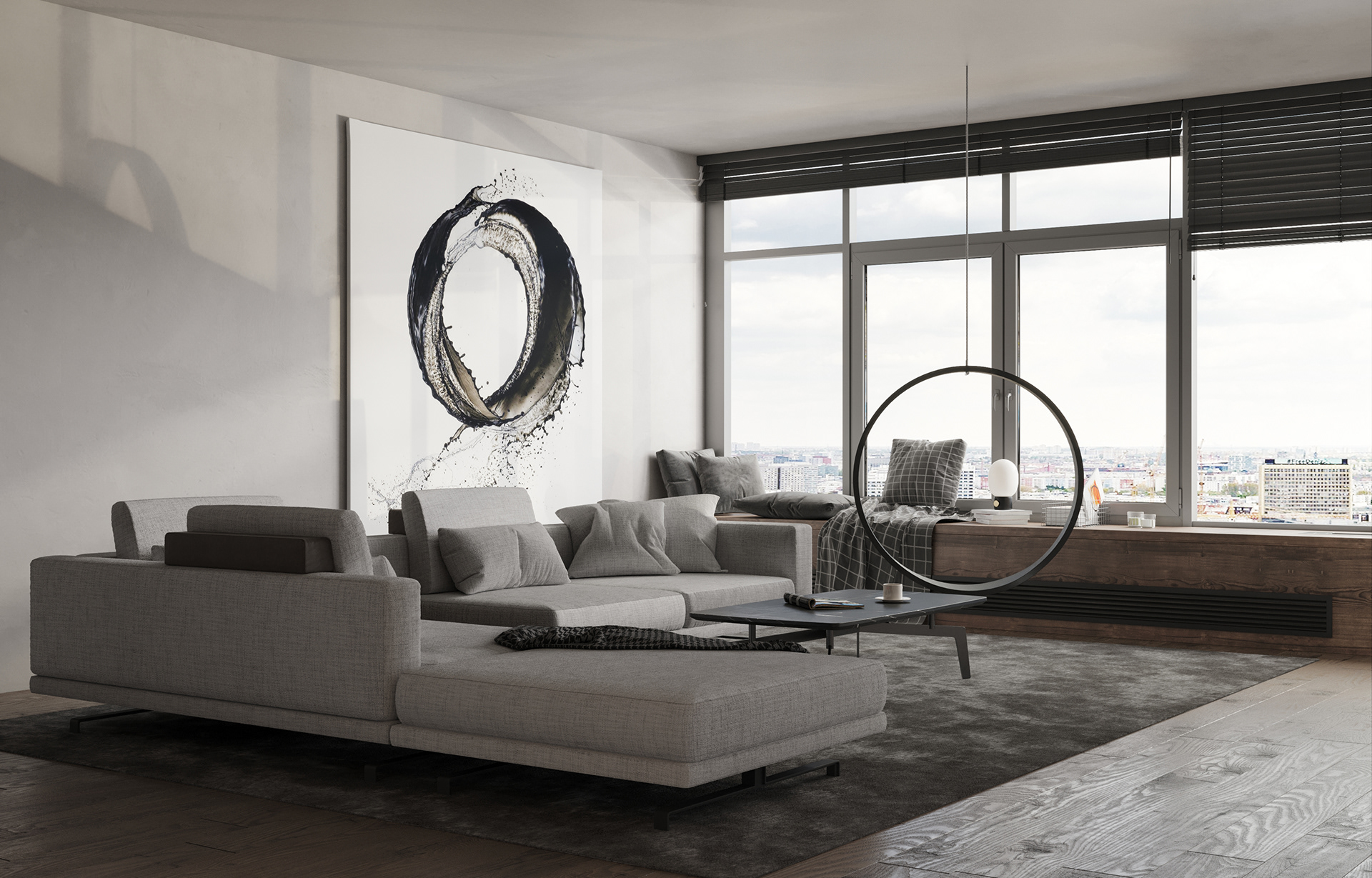 125平，现代简约空间设计                     -1