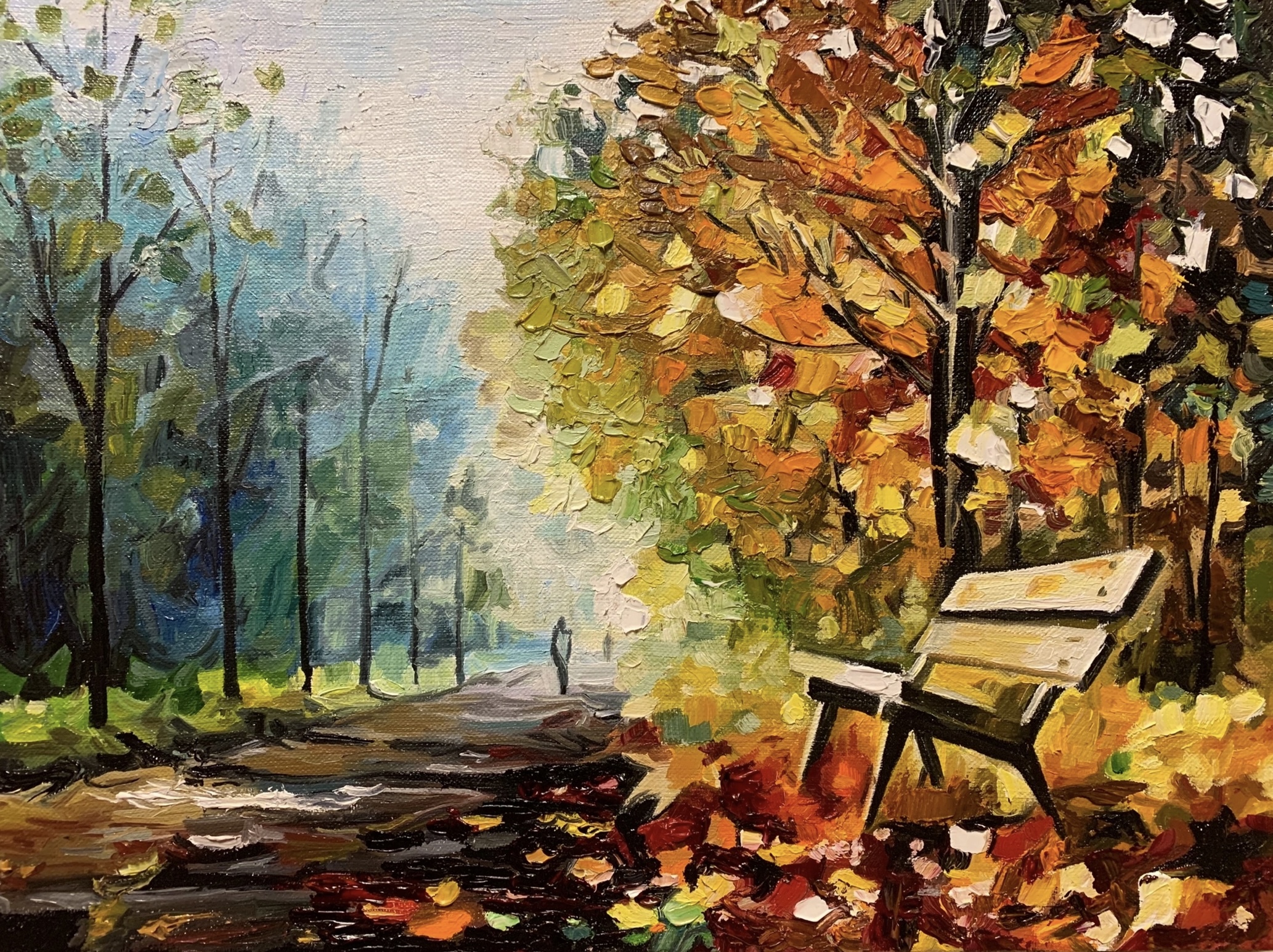 Autumn Impasto Art Series 6 Oil Paintings for Interior-9