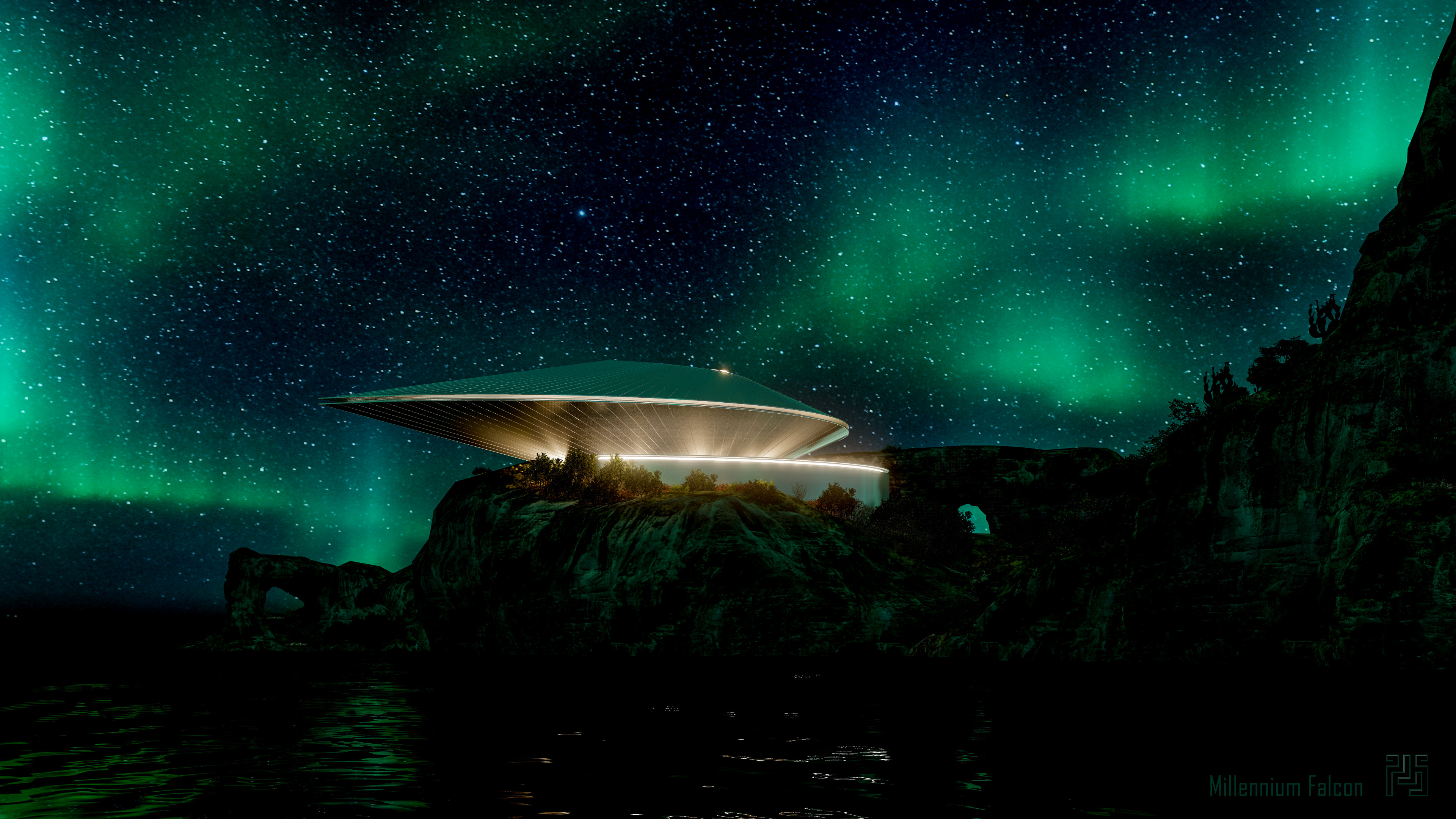 LUMION 10 概念建筑 | 海礁上的千年隼博物馆-6