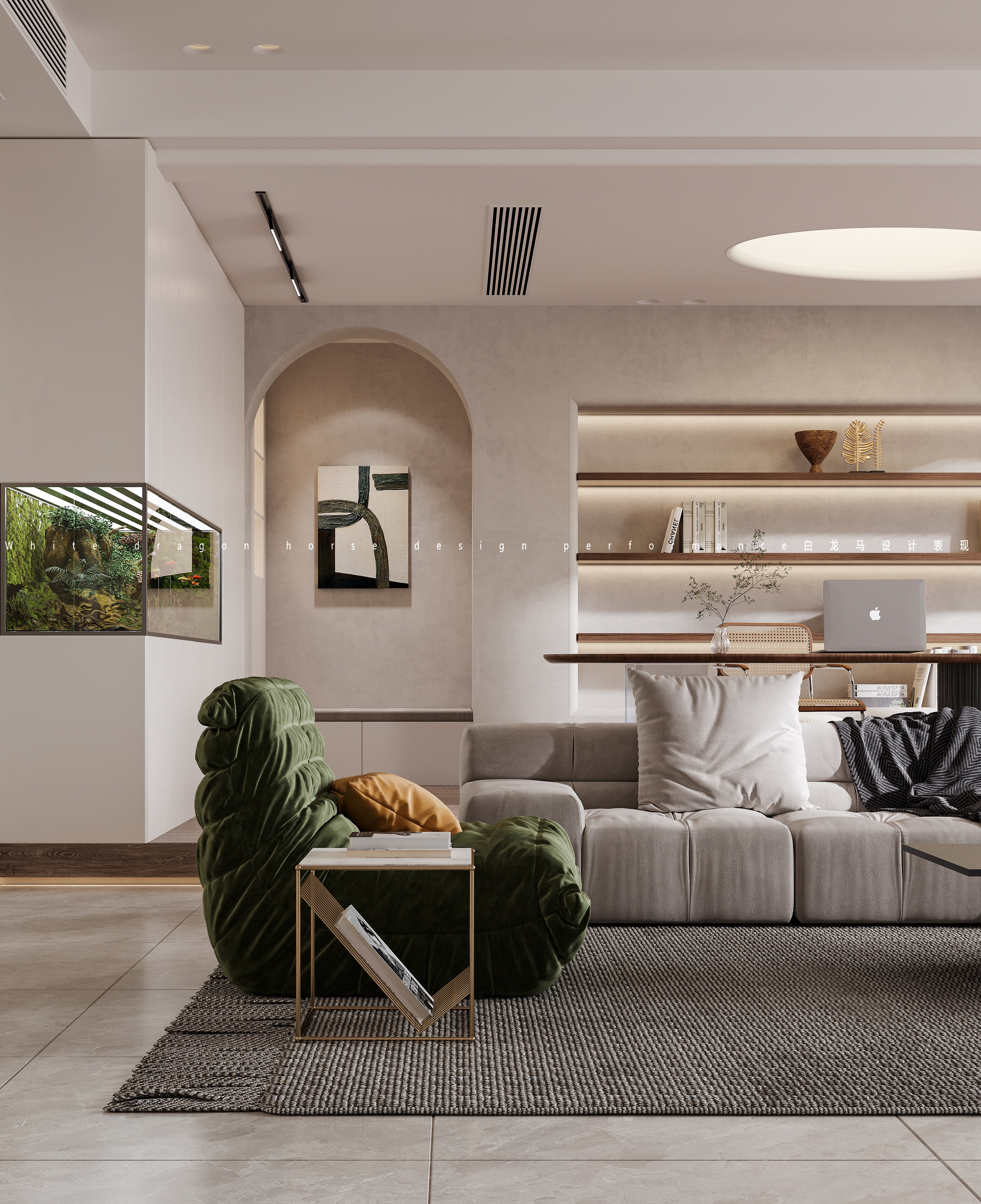 现代客餐厅——白龙马效果图-8