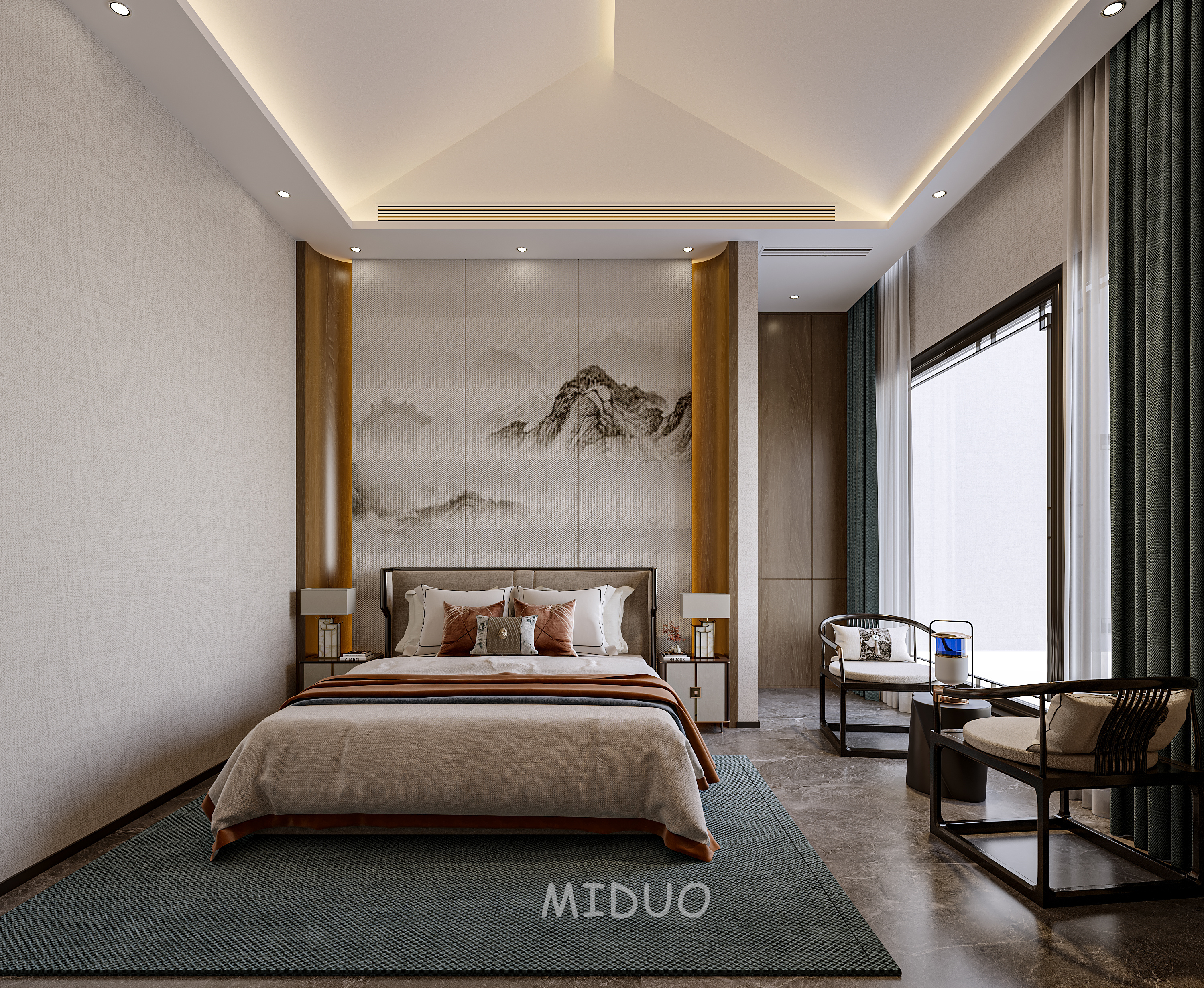 工装 | 新中式 | 国风木质酒店-5