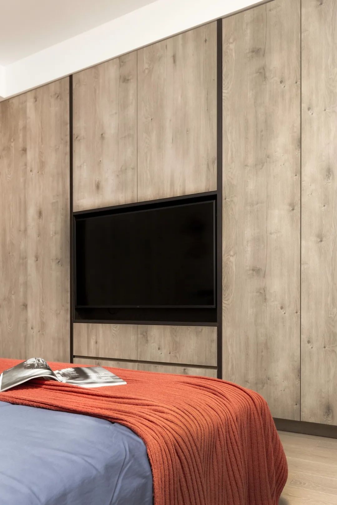 雅盛·城市嘉园 | 现代简约三居室，定制原木柜体构建温暖氛围-41